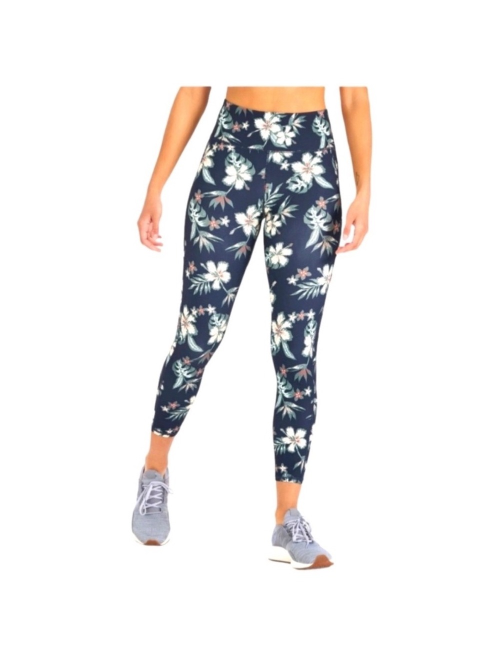 Vuori Stride leggings floral active L athletic performance